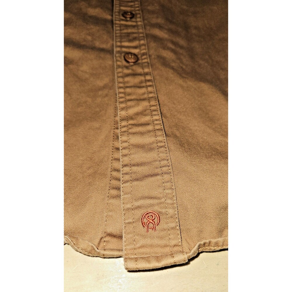 Jesse James Workwear Shirt Men 2XL Industrial Outdoor Button Down Brown Canvas - Picture 5 of 12